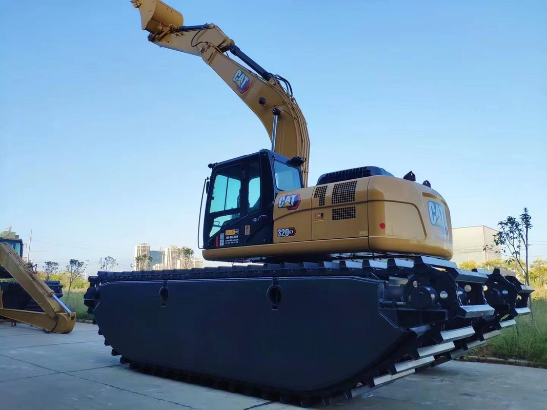 کوکتومیزه آمفیبیوس باتلاق بوگی حفاری شناور پونتون Q355b سفارشی برای حفاری Sy135