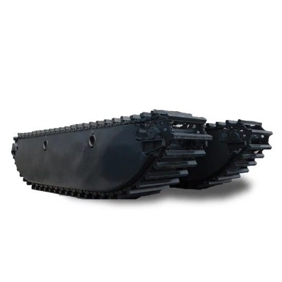 پونتون سفارشی Q335B Q355B Excavator پونتون شناور باتلاق پونتون دوچرخه سواری برای SANY SY135C
