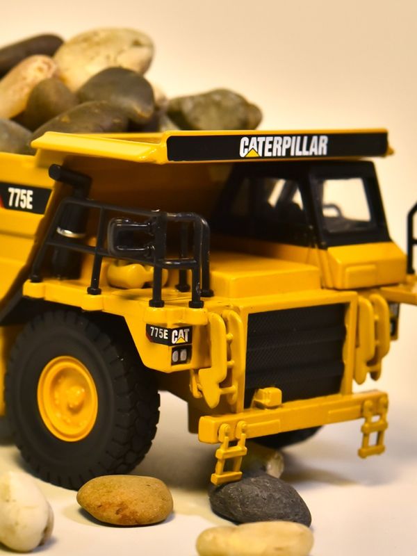 NORSCOT CAT775E کامیون کثافت 1/64 مقیاس آلیاژ مدل ماشین تزئینات جمع آوری شده