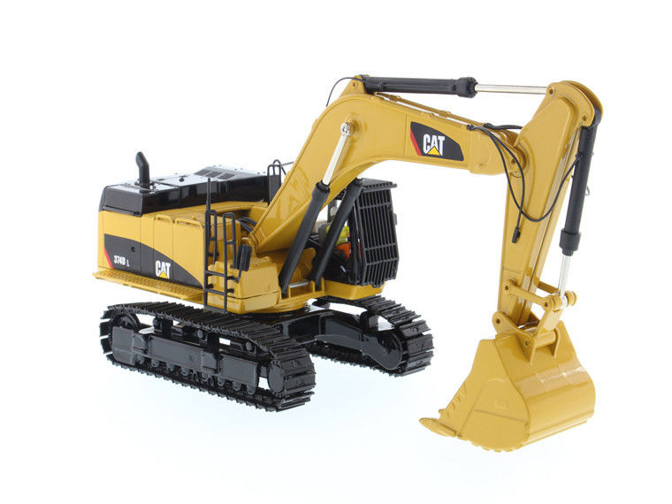 DM CAT 374D L Excavator 1:50 مقیاس الایودی مدل با اجزای تنظیم پذیر اسباب بازی جمع آوری