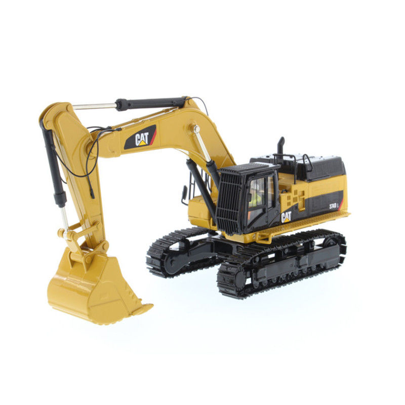 DM CAT 374D L Excavator 1:50 مقیاس الایودی مدل با اجزای تنظیم پذیر اسباب بازی جمع آوری