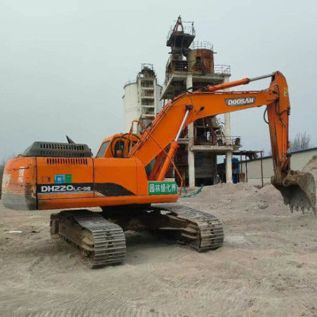 کیفیت استفاده شده Doosan DH220-9E 22Ton Excavator خدمات کامل تاریخچه معدن سازی ساخت و ساز زمین