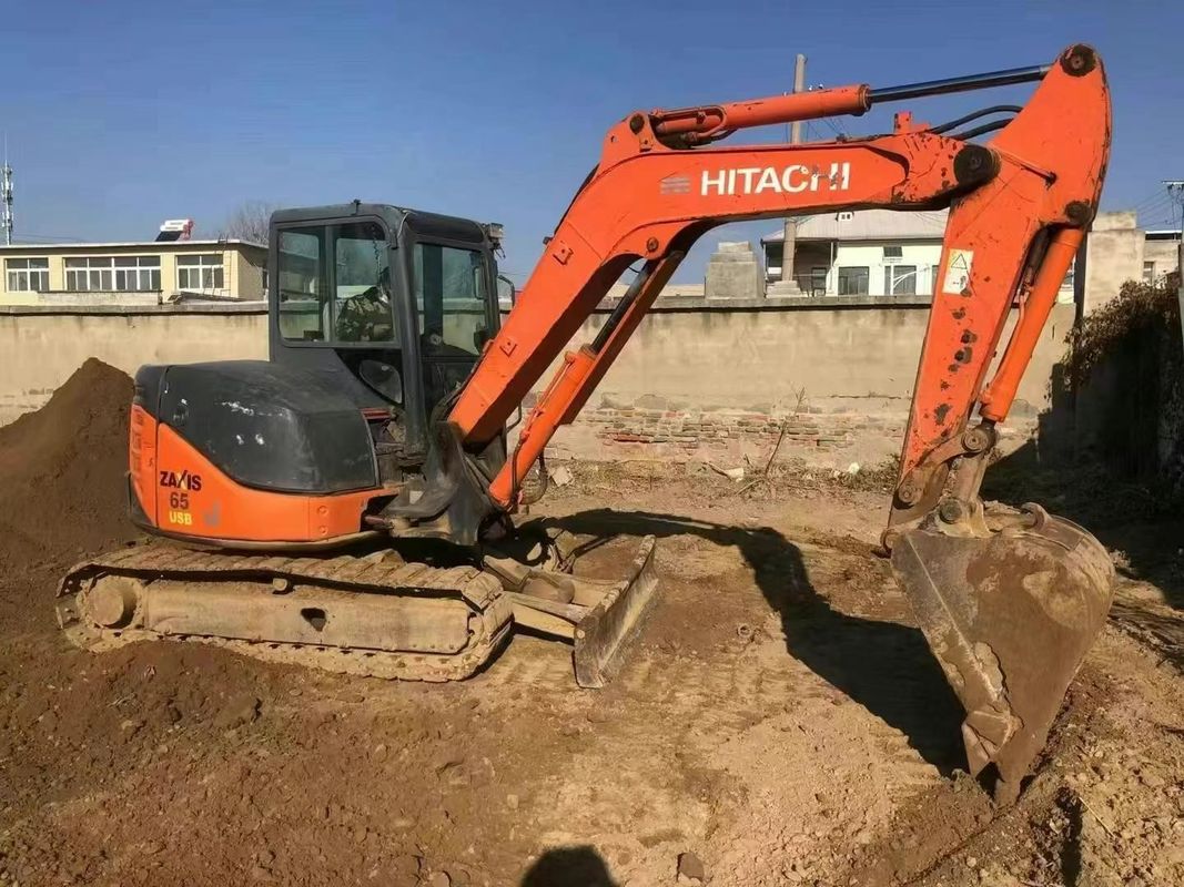 استفاده شده Hitachi ZX65U مینی حفاری 6.5 تن ساعات کم برای ساخت و ساز استفاده از زمین شناسی