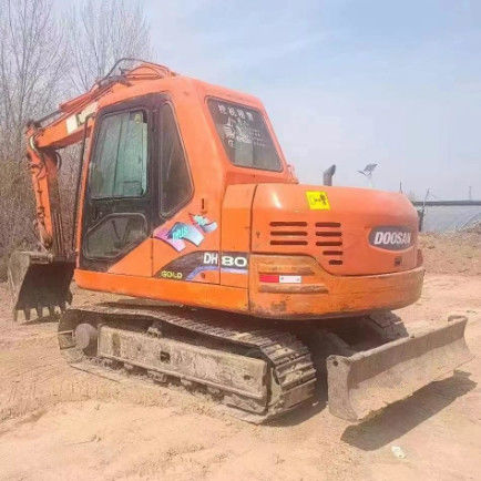 مینی Excavator دوسان DH80 استفاده شده 8 تن ظرفیت CE ISO برای استفاده از زمین شناسی