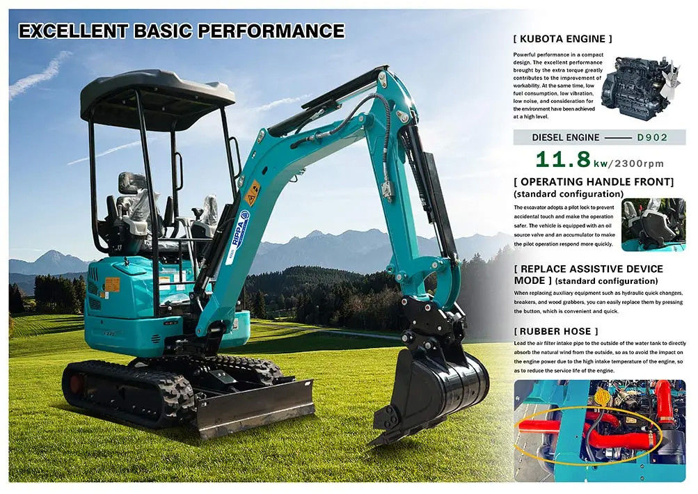 R322 مینی Excavator CE گواهینامه ISO 1 سال گارانتی برای ساخت و ساز زمین شناسی