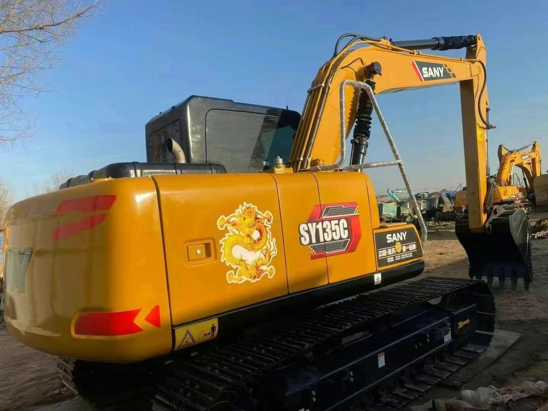 استفاده شده SANY SY135C 13.5T Excavator تاریخچه خدمات کامل ساخت و ساز معدن زمین