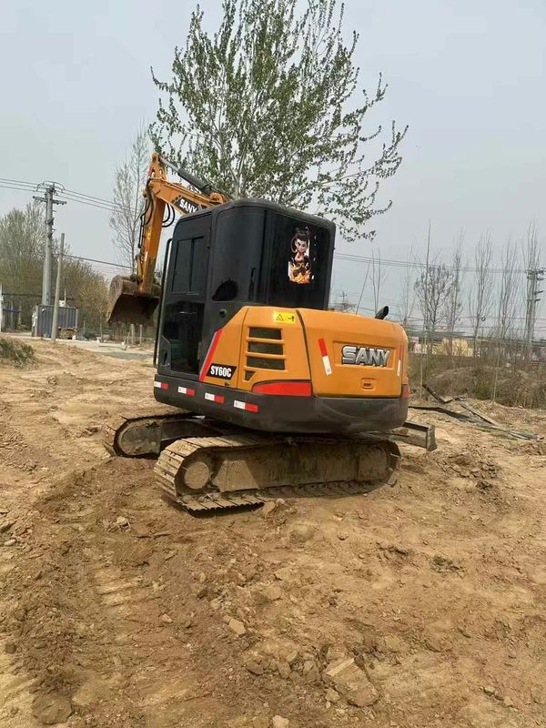 استفاده شده Sany 60C Excavator ساعات کم ارزش عالی حالت خوب آماده صادرات