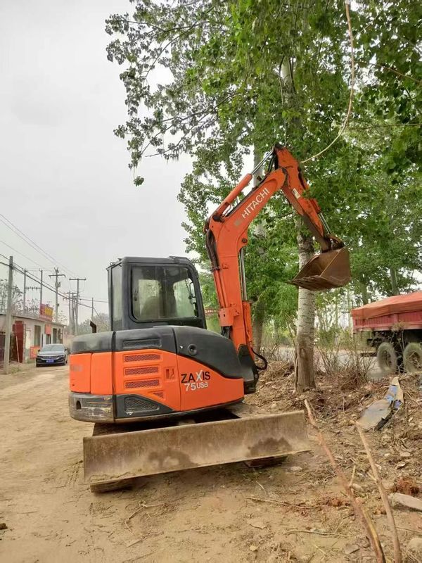 استفاده شده هیتاچی ZX75-آمریکا Excavator 7.5 تن مینی Excaver ماشین ساخت آماده کار