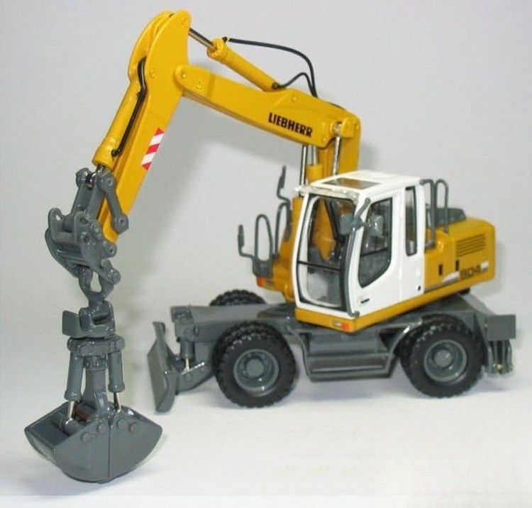 1/50 Liebherr A904C مدل حفاری چرخ دار فلز ریخته شده متراکتوری با سطل گیر 58004