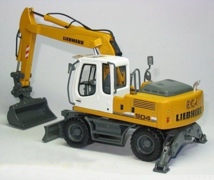 1/50 Liebherr A904C مدل حفاری چرخ دار فلز ریخته شده متراکتوری با سطل گیر 58004