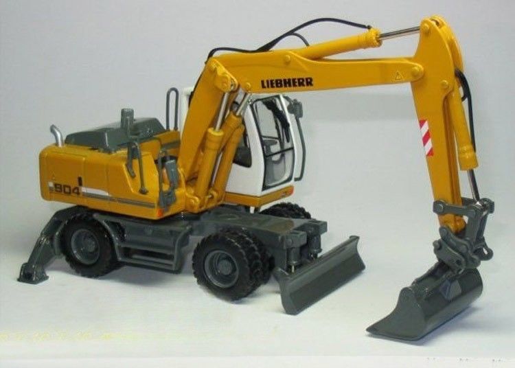 1/50 Liebherr A904C مدل حفاری چرخ دار فلز ریخته شده متراکتوری با سطل گیر 58004