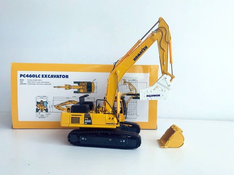 Komatsu PC460LC-8 1/50 مدل حفاری آلیاژ ریخته شده با شکاف هیدرولیک قابل جمع آوری