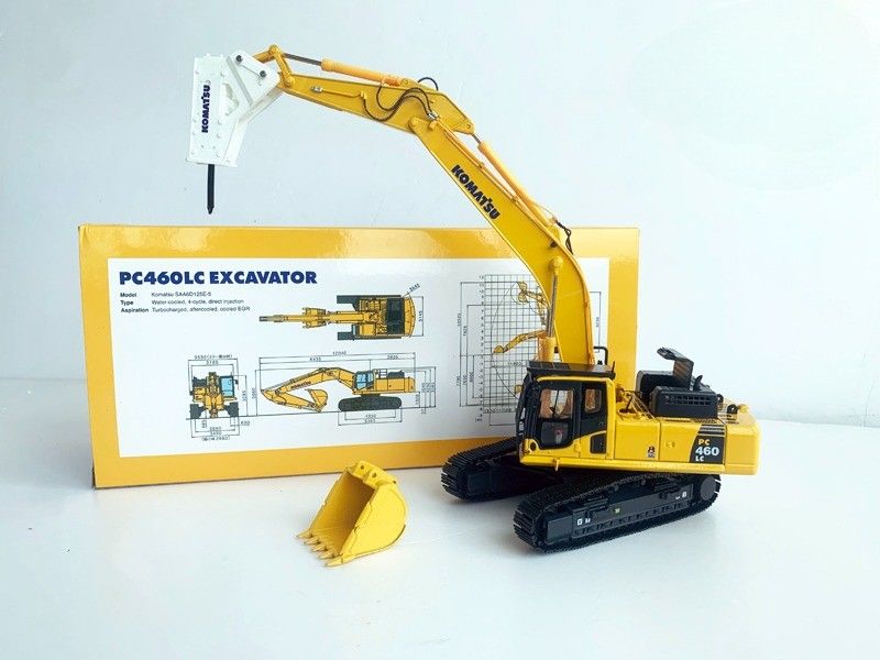 Komatsu PC460LC-8 1/50 مدل حفاری آلیاژ ریخته شده با شکاف هیدرولیک قابل جمع آوری