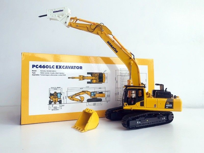 Komatsu PC460LC-8 1/50 مدل حفاری آلیاژ ریخته شده با شکاف هیدرولیک قابل جمع آوری