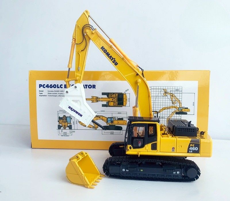 Komatsu PC460LC-8 1/50 مدل حفاری آلیاژ ریخته شده با شکاف هیدرولیک قابل جمع آوری