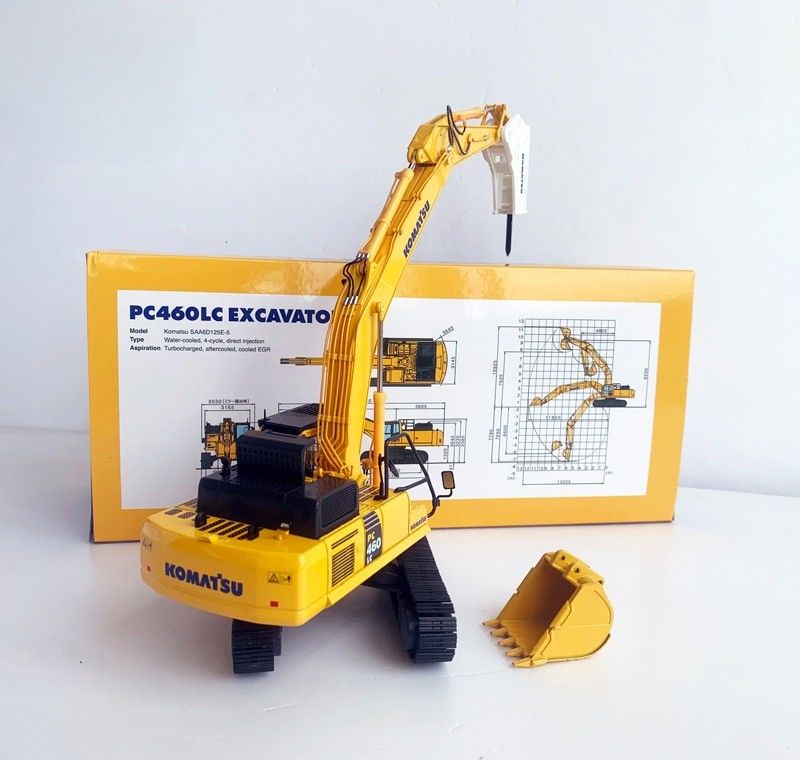 Komatsu PC460LC-8 1/50 مدل حفاری آلیاژ ریخته شده با شکاف هیدرولیک قابل جمع آوری