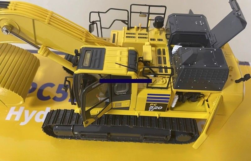 1/43 مقیاس کاماتسو PC520LC-11M0 آلیاژ مدل Excavator Die-Cast - مجوز جمع آوری