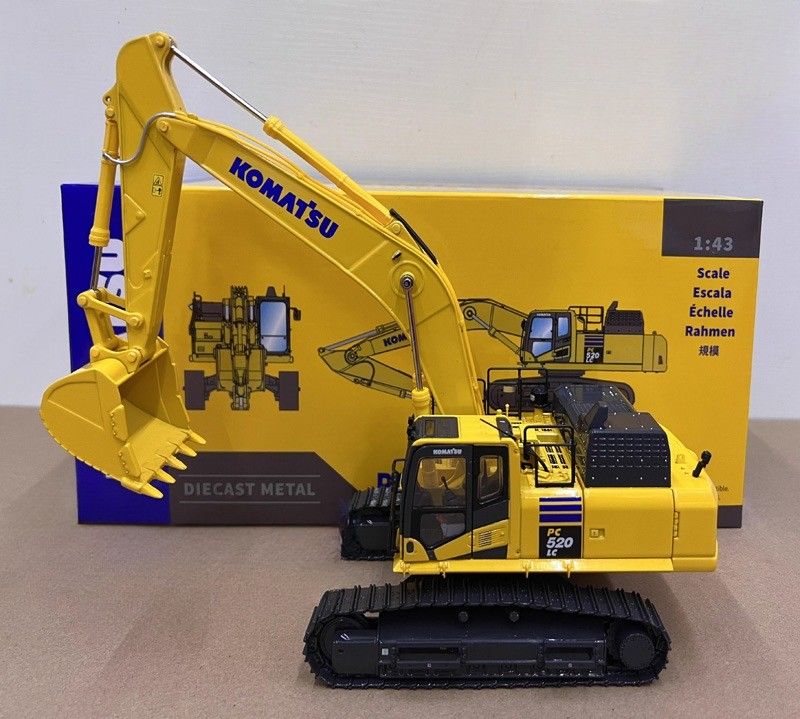 1/43 مقیاس کاماتسو PC520LC-11M0 آلیاژ مدل Excavator Die-Cast - مجوز جمع آوری