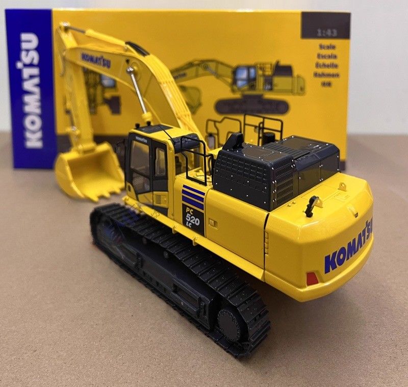 1/43 مقیاس کاماتسو PC520LC-11M0 آلیاژ مدل Excavator Die-Cast - مجوز جمع آوری