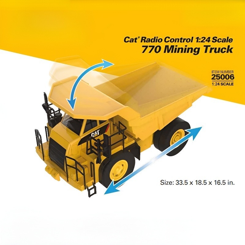 745 Electric Dump Truck 1:24 Scale Remote Control Simulation Children's Toy 25004
