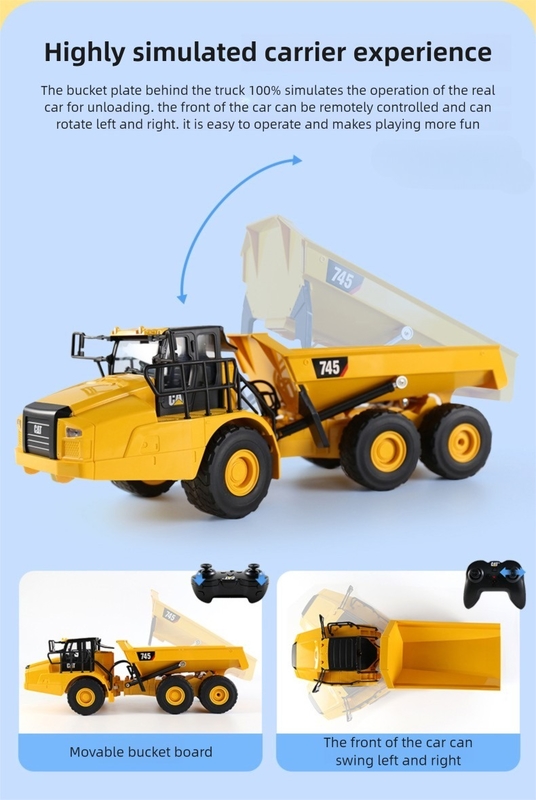 745 Electric Dump Truck 1:24 Scale Remote Control Simulation Children's Toy 25004