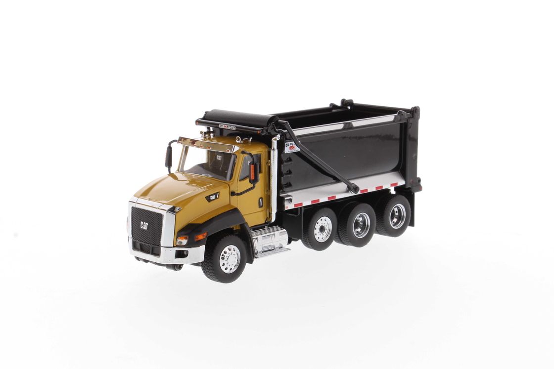 DM 1:50 گربه CT660 Day Cab کامیون کمپرسی اتوماتیک زرد مدل آلیاژی 85668