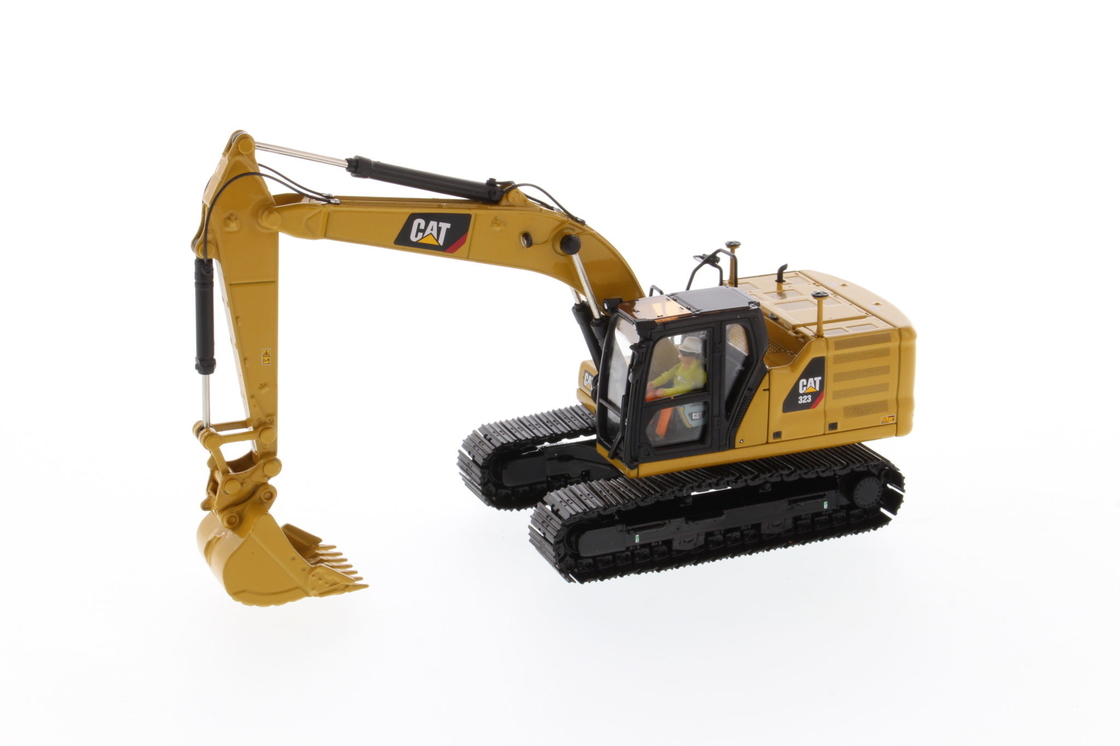 DM 1:50 گربه 323 با ابزار کار مدل ماشین مهندسی بیل مکانیکی دایکست 85657
