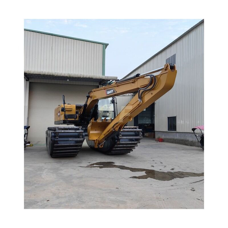 تولید کننده شاسی شناور و پانتون سفارشی بیل مکانیکی دوزیست برای بیل مکانیکی باتلاقی Sany SY135C