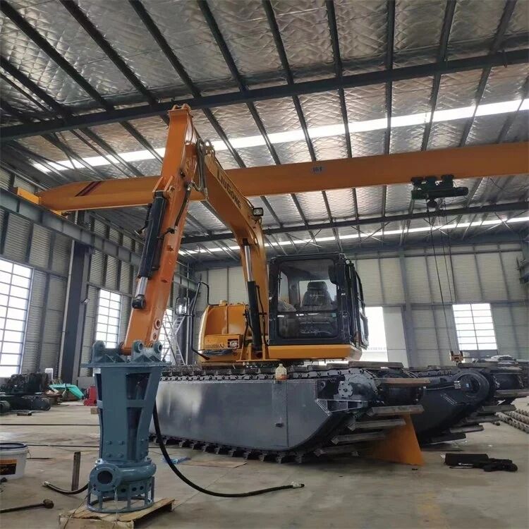 تامین کننده شناور زیربندی دوزیست سفارشی بیل مکانیکی برای تجهیزات کار در زمین های مرطوب و آب